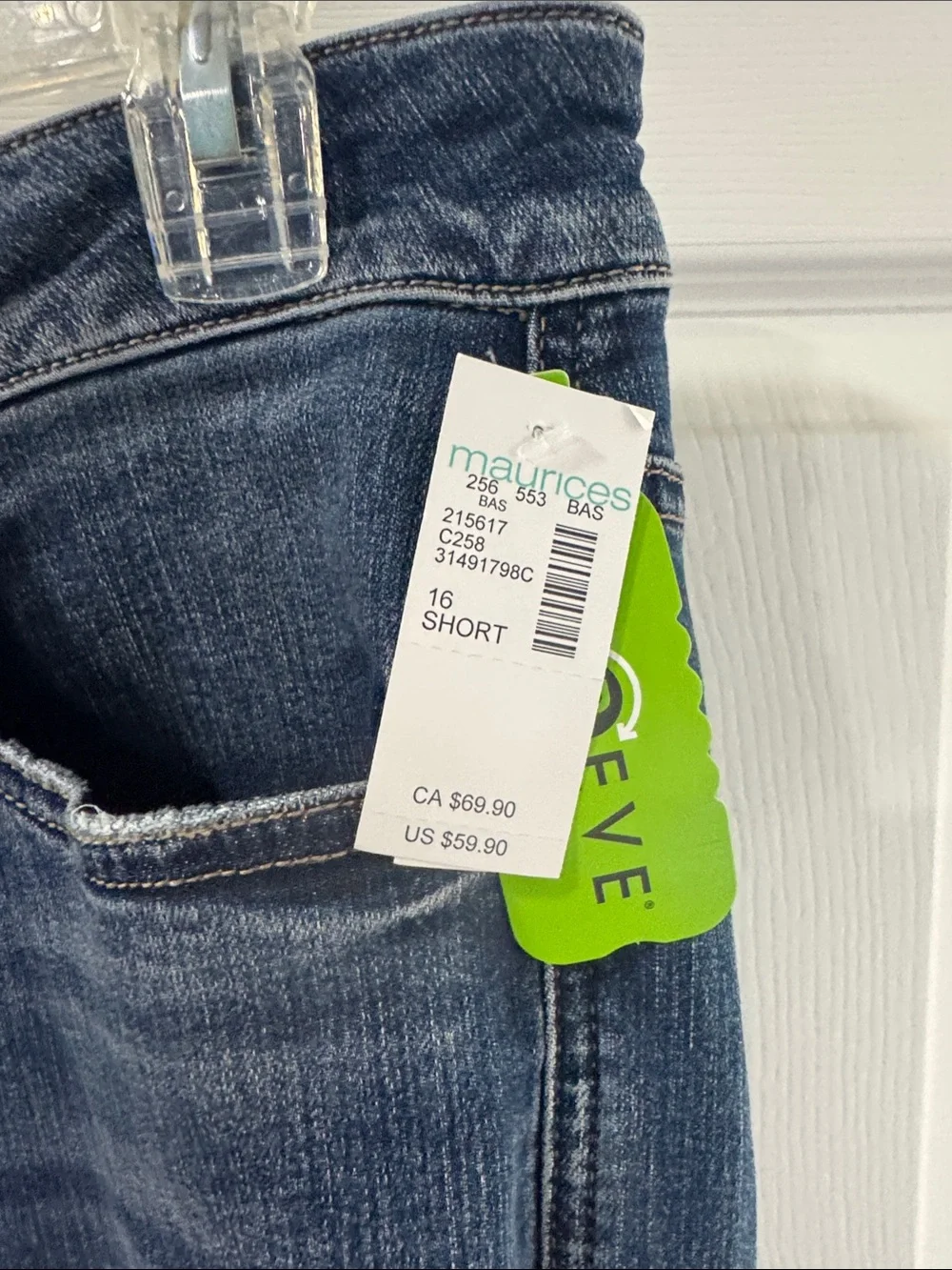 Maurices Women's High-Rise Button-Fly Dark Blue Jeans